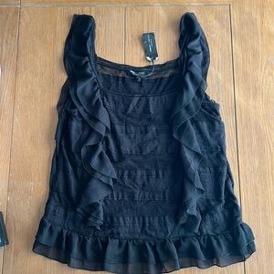 NWT Romeo & Juliet Couture Ruffle and Lace Tank Top